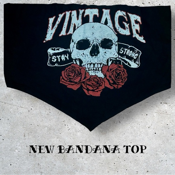 🆕BANDANA TOP! TAGS ATTACHED! SIZE: LARGE - Picture 1 of 15